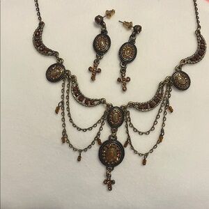 *NEW NO TAG* Elegant Bronze and Gold Jewelry Set